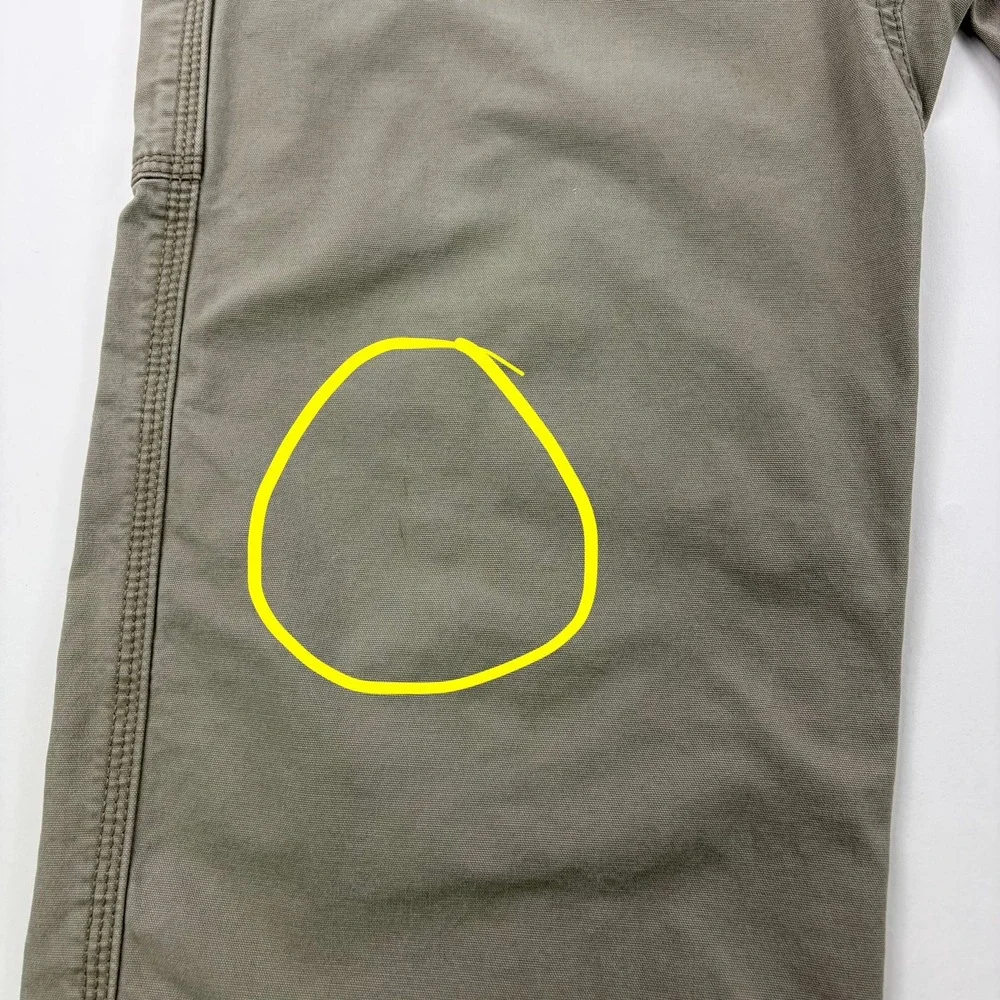 Prana Bronson Pants Mens 34x32 Khaki Tan Organic Cotton Straight Outdoor Hiking